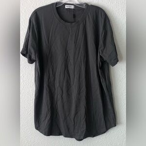 Klingou 100% Cotton Hip Hop Long Line Short Sleeve T-shirt Dark Grey size XL NWT